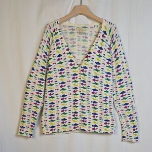 G.H. Bass & Co. Colorful Fish And Shark Print Sweater
